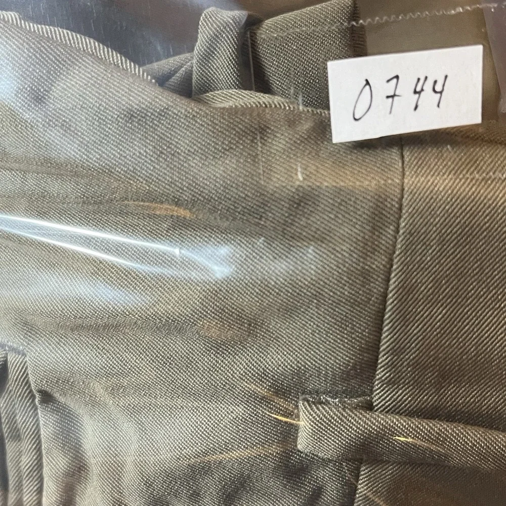 BROOKS BROTHERS Pants Men 33x30 Tan 100% Wool Wedding Formal Flaw Office Read*